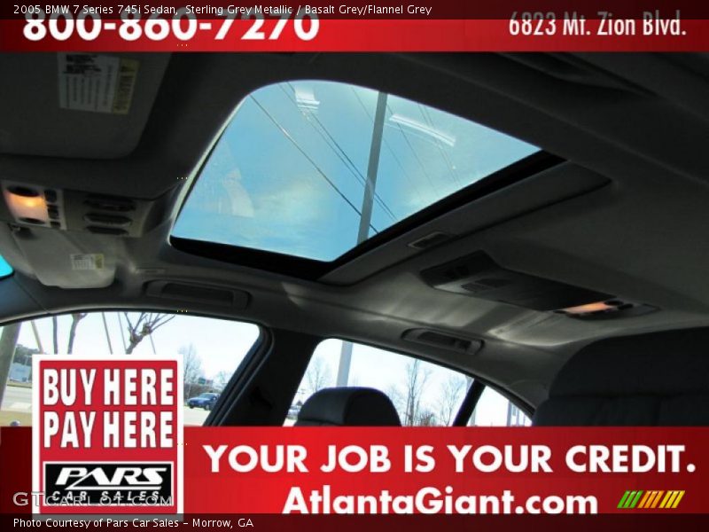 Sterling Grey Metallic / Basalt Grey/Flannel Grey 2005 BMW 7 Series 745i Sedan