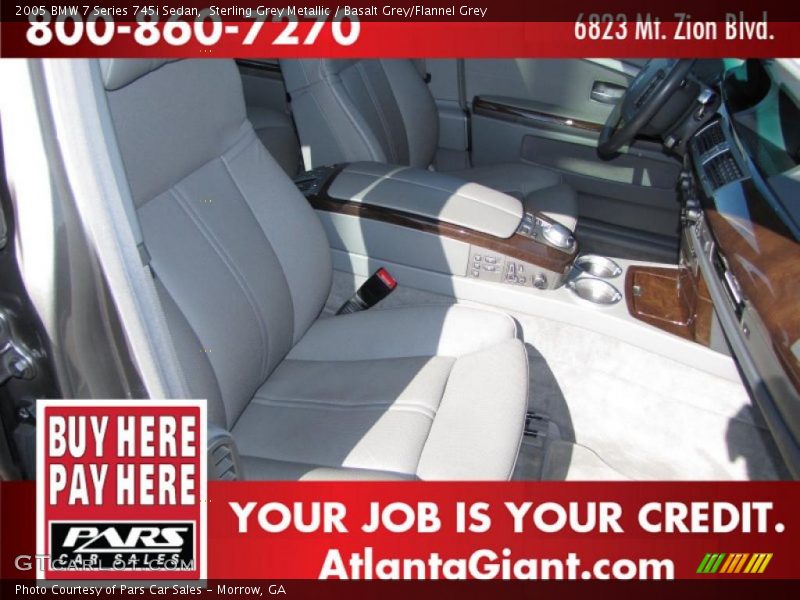 Sterling Grey Metallic / Basalt Grey/Flannel Grey 2005 BMW 7 Series 745i Sedan