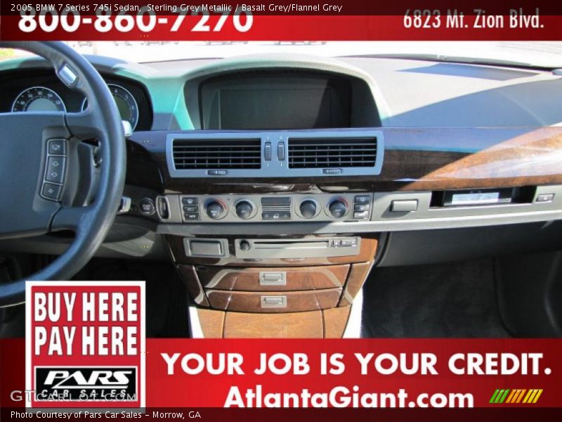 Sterling Grey Metallic / Basalt Grey/Flannel Grey 2005 BMW 7 Series 745i Sedan