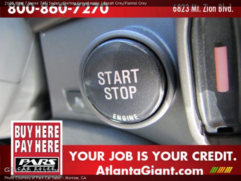 Sterling Grey Metallic / Basalt Grey/Flannel Grey 2005 BMW 7 Series 745i Sedan