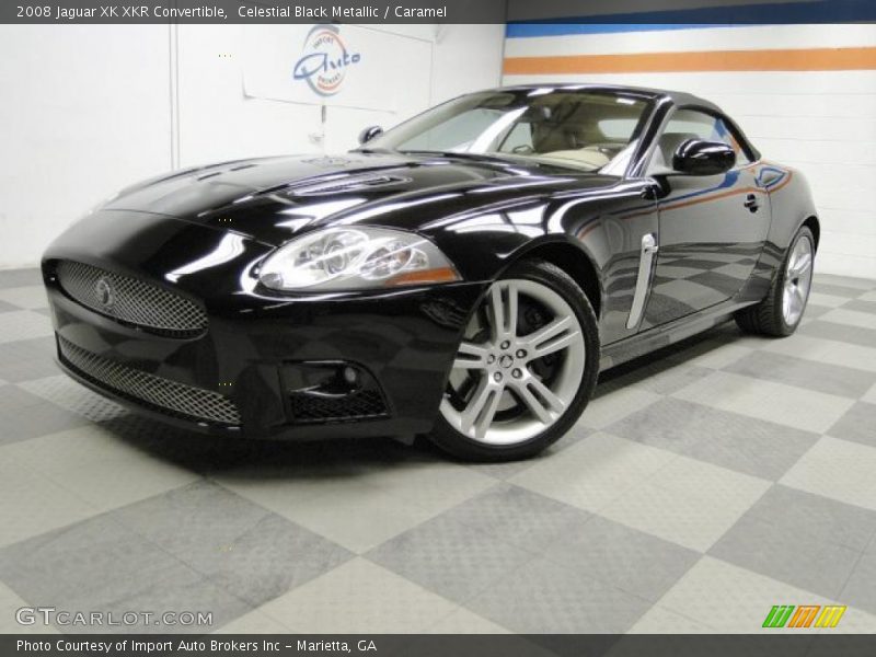 Celestial Black Metallic / Caramel 2008 Jaguar XK XKR Convertible