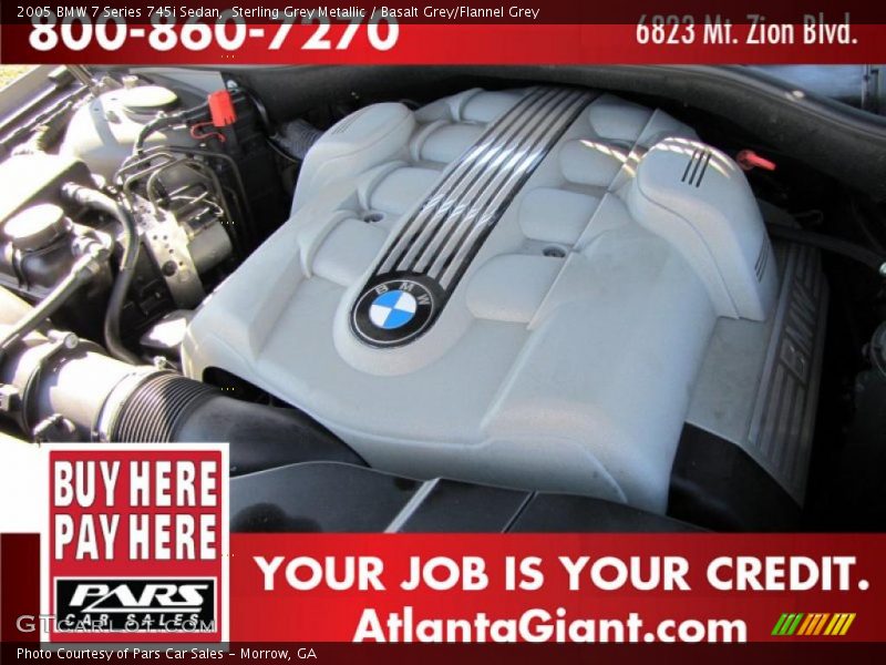 Sterling Grey Metallic / Basalt Grey/Flannel Grey 2005 BMW 7 Series 745i Sedan