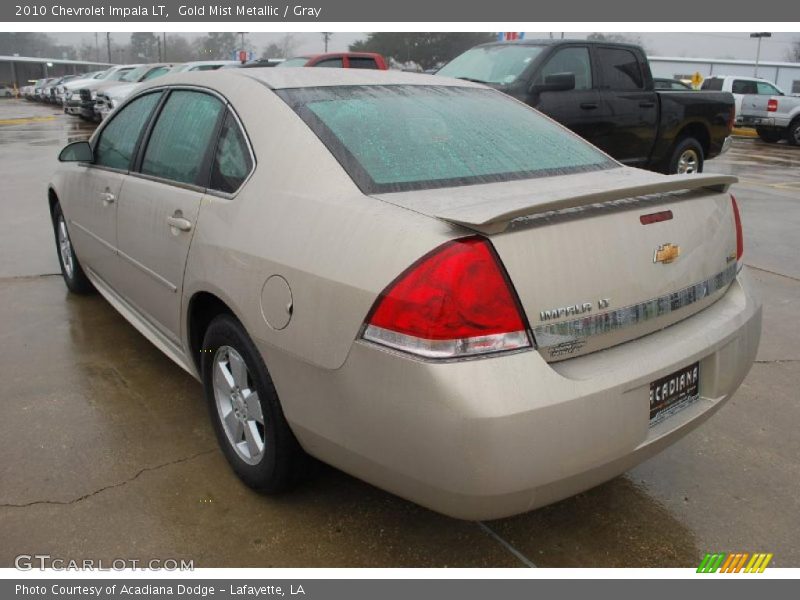 Gold Mist Metallic / Gray 2010 Chevrolet Impala LT