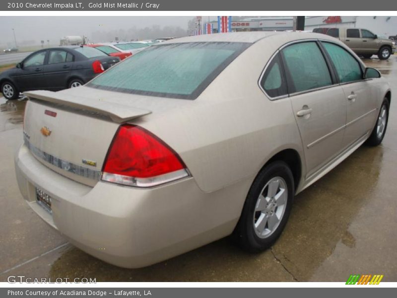 Gold Mist Metallic / Gray 2010 Chevrolet Impala LT