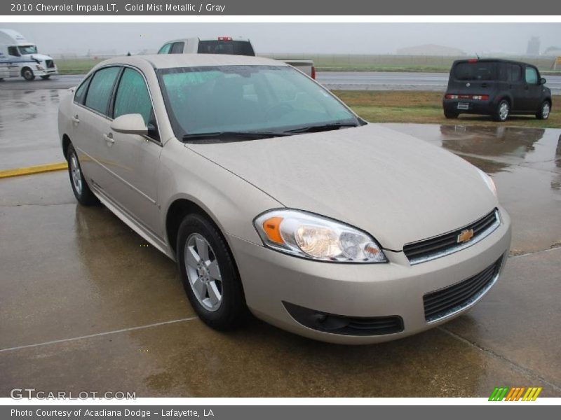 Gold Mist Metallic / Gray 2010 Chevrolet Impala LT