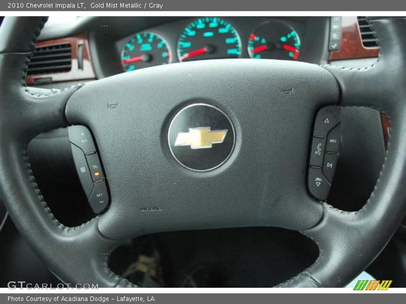 Gold Mist Metallic / Gray 2010 Chevrolet Impala LT