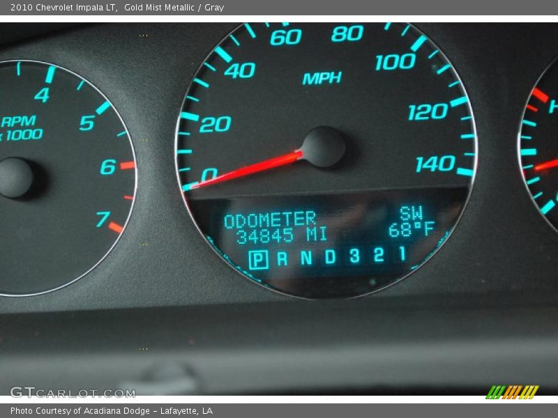 Gold Mist Metallic / Gray 2010 Chevrolet Impala LT