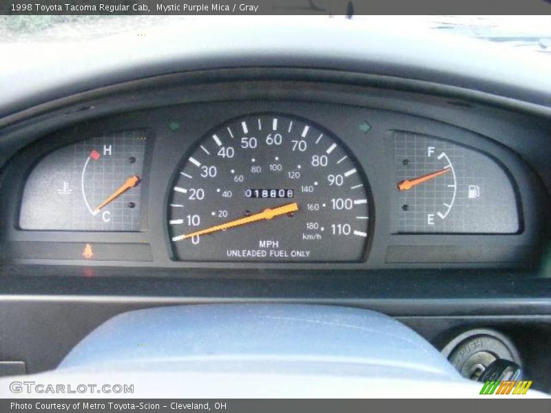 Mystic Purple Mica / Gray 1998 Toyota Tacoma Regular Cab