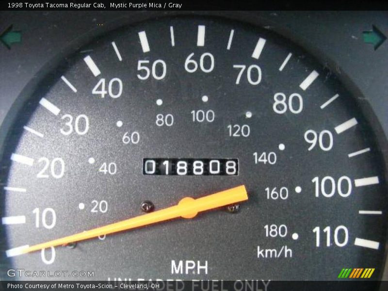 Mystic Purple Mica / Gray 1998 Toyota Tacoma Regular Cab