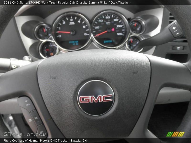 Summit White / Dark Titanium 2011 GMC Sierra 2500HD Work Truck Regular Cab Chassis