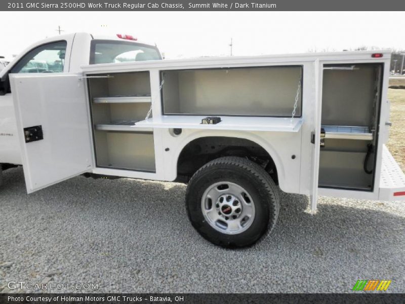 Summit White / Dark Titanium 2011 GMC Sierra 2500HD Work Truck Regular Cab Chassis