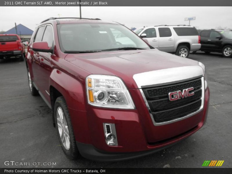 Merlot Jewel Metallic / Jet Black 2011 GMC Terrain SLT AWD