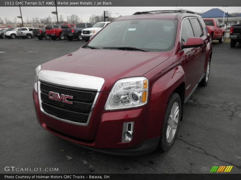 Merlot Jewel Metallic / Jet Black 2011 GMC Terrain SLT AWD