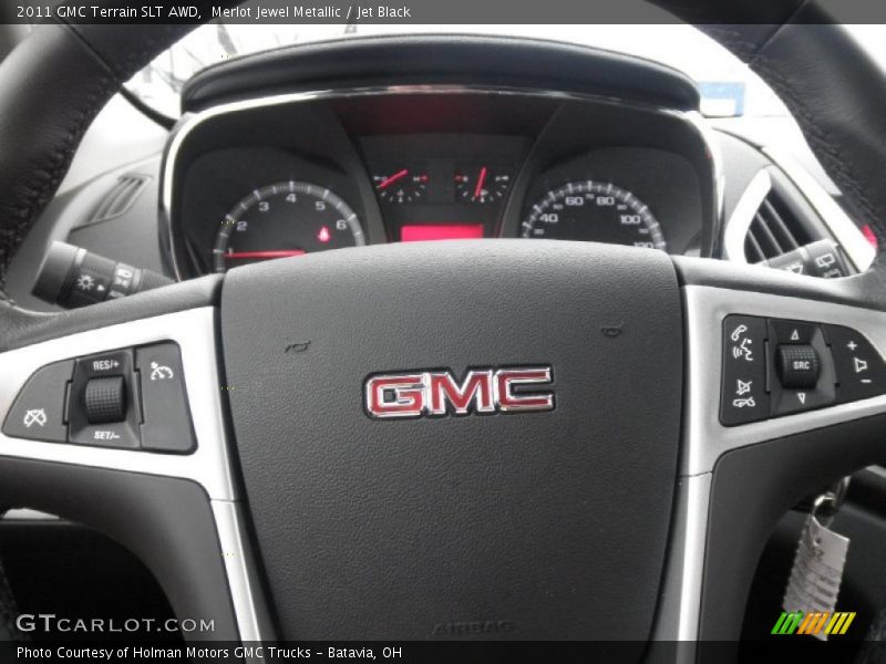 Merlot Jewel Metallic / Jet Black 2011 GMC Terrain SLT AWD