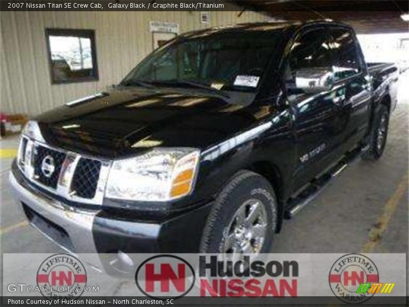 Galaxy Black / Graphite Black/Titanium 2007 Nissan Titan SE Crew Cab