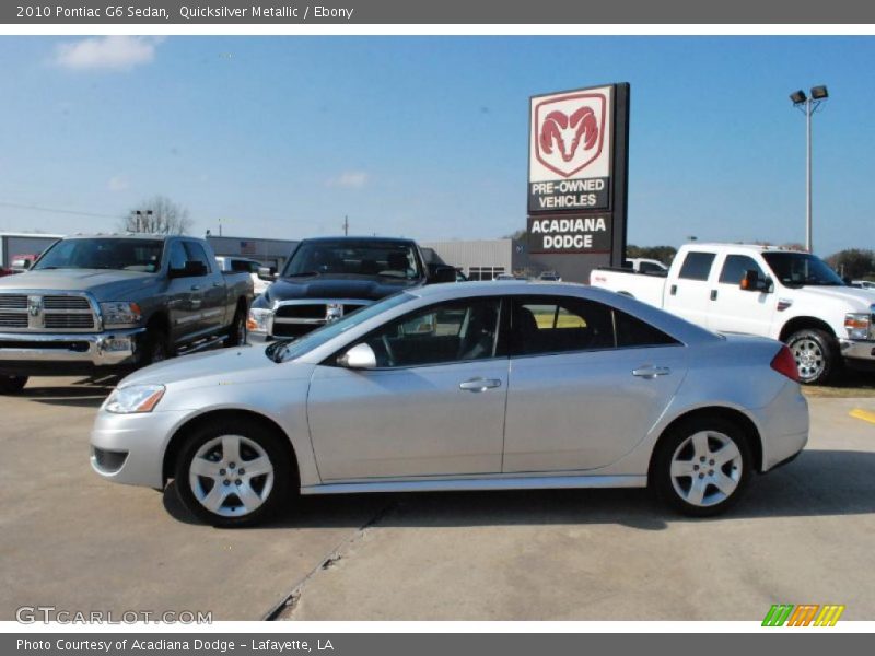 Quicksilver Metallic / Ebony 2010 Pontiac G6 Sedan