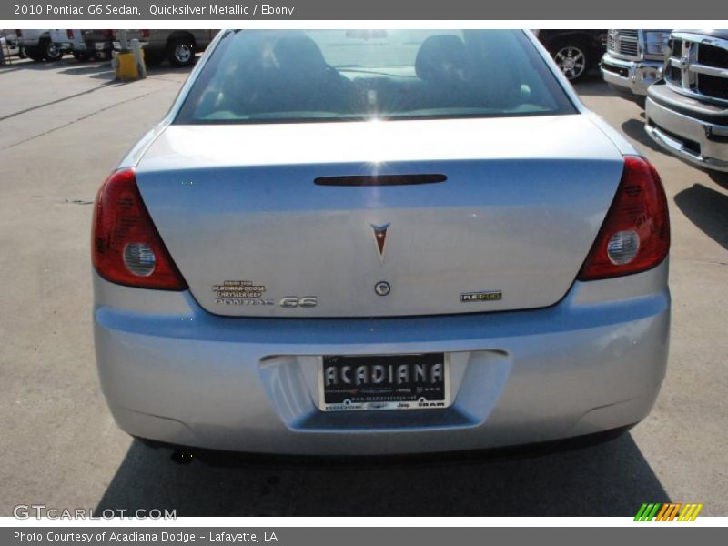 Quicksilver Metallic / Ebony 2010 Pontiac G6 Sedan