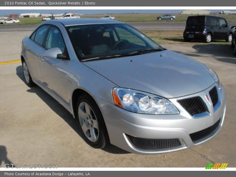 Quicksilver Metallic / Ebony 2010 Pontiac G6 Sedan