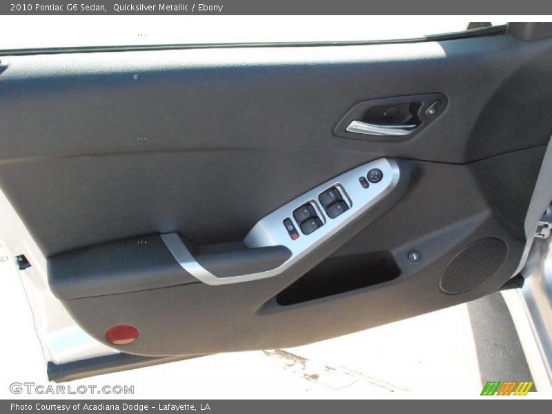 Quicksilver Metallic / Ebony 2010 Pontiac G6 Sedan