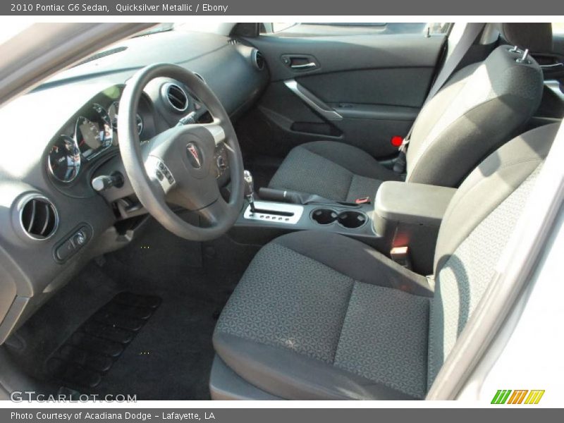 Quicksilver Metallic / Ebony 2010 Pontiac G6 Sedan