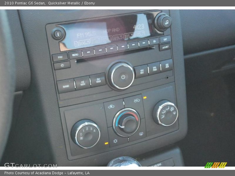 Quicksilver Metallic / Ebony 2010 Pontiac G6 Sedan