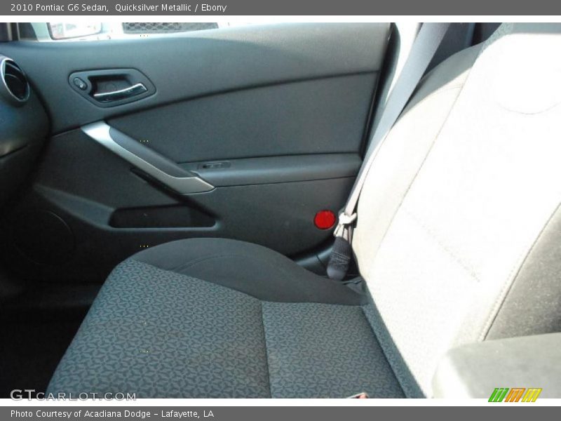 Quicksilver Metallic / Ebony 2010 Pontiac G6 Sedan
