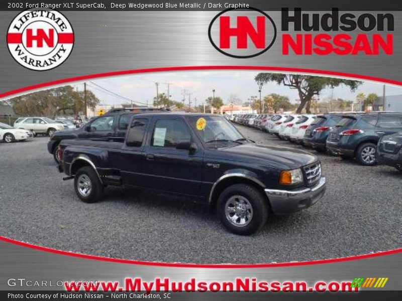 Deep Wedgewood Blue Metallic / Dark Graphite 2002 Ford Ranger XLT SuperCab