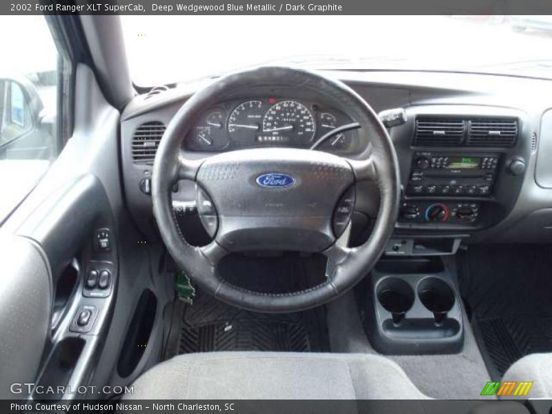 Deep Wedgewood Blue Metallic / Dark Graphite 2002 Ford Ranger XLT SuperCab