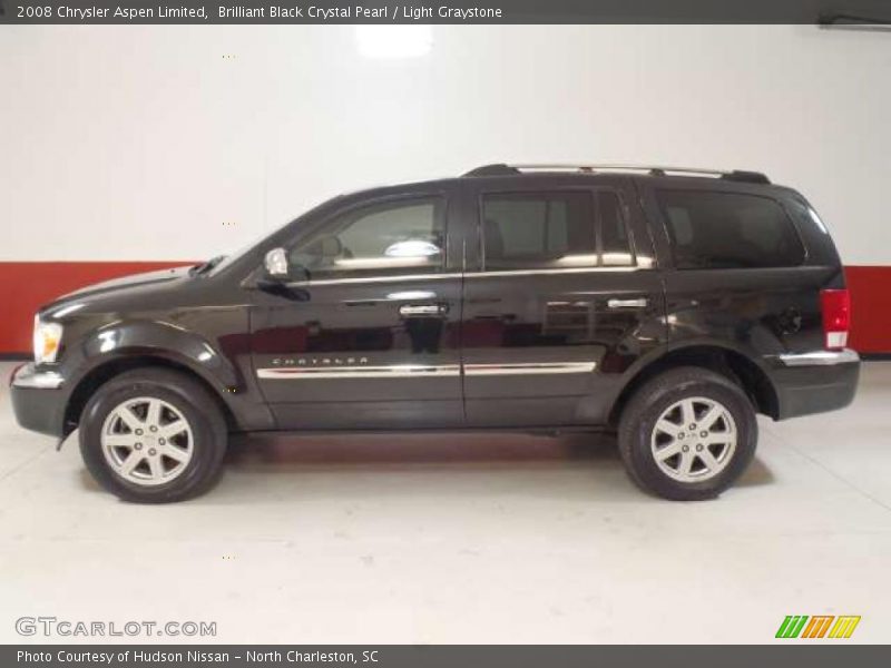 Brilliant Black Crystal Pearl / Light Graystone 2008 Chrysler Aspen Limited