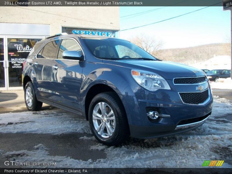 Twilight Blue Metallic / Light Titanium/Jet Black 2011 Chevrolet Equinox LTZ AWD