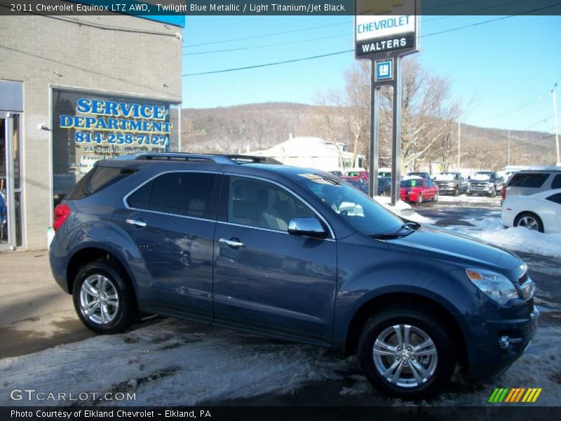 Twilight Blue Metallic / Light Titanium/Jet Black 2011 Chevrolet Equinox LTZ AWD