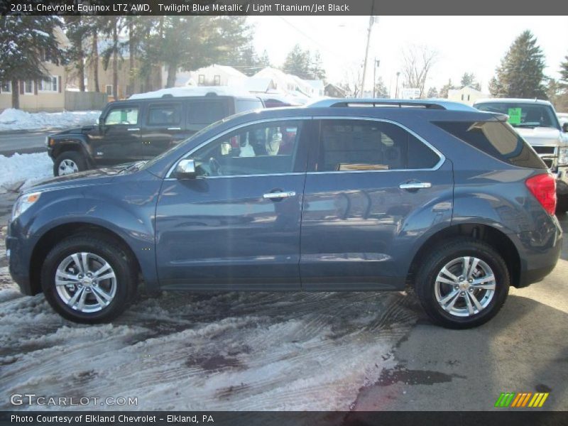 Twilight Blue Metallic / Light Titanium/Jet Black 2011 Chevrolet Equinox LTZ AWD