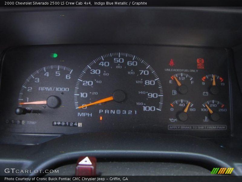 Indigo Blue Metallic / Graphite 2000 Chevrolet Silverado 2500 LS Crew Cab 4x4