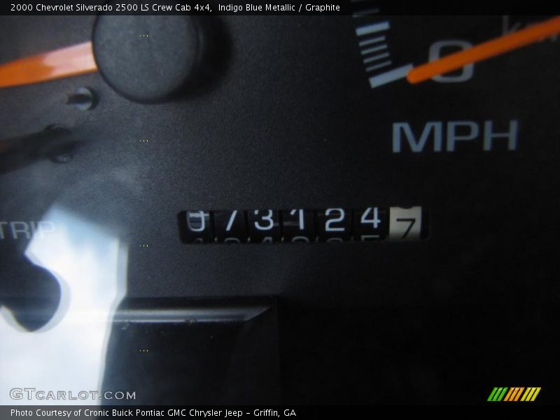 Indigo Blue Metallic / Graphite 2000 Chevrolet Silverado 2500 LS Crew Cab 4x4