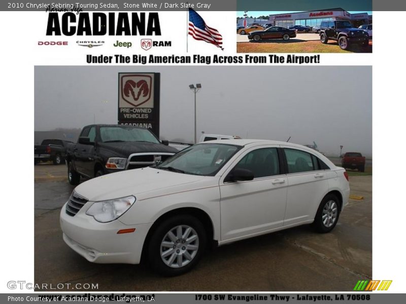 Stone White / Dark Slate Gray 2010 Chrysler Sebring Touring Sedan