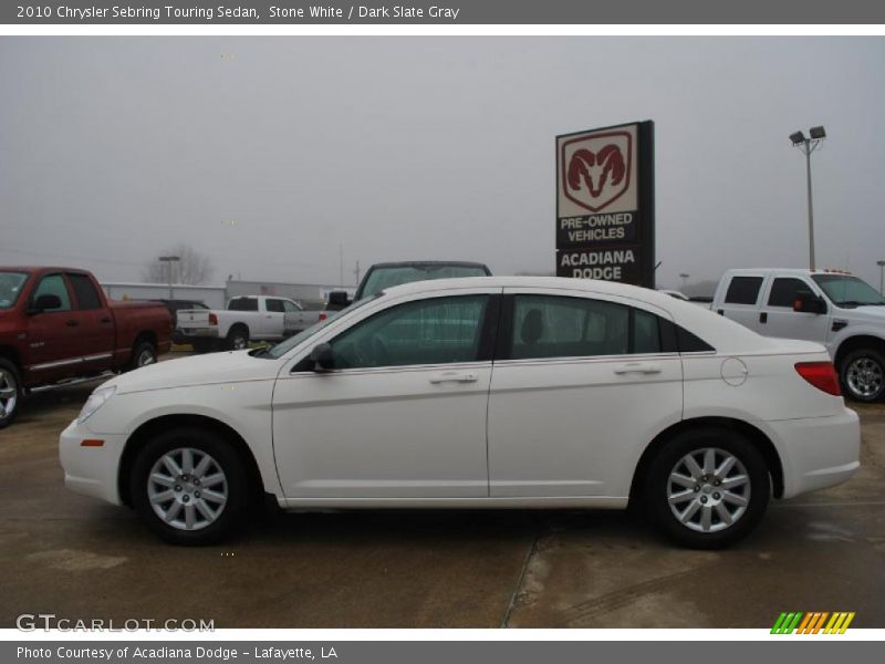 Stone White / Dark Slate Gray 2010 Chrysler Sebring Touring Sedan
