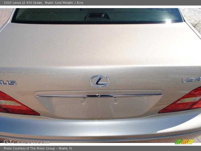 Mystic Gold Metallic / Ecru 2003 Lexus LS 430 Sedan