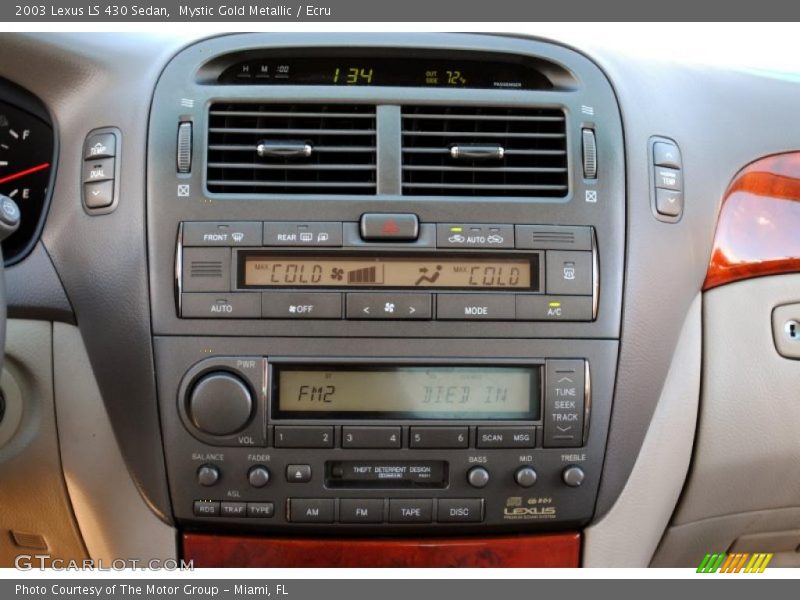 Mystic Gold Metallic / Ecru 2003 Lexus LS 430 Sedan