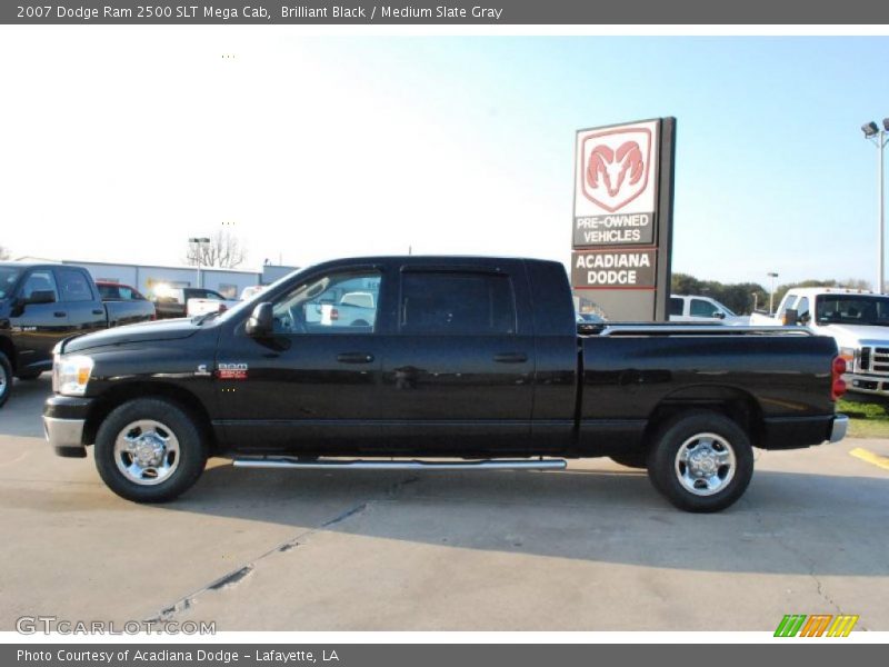 Brilliant Black / Medium Slate Gray 2007 Dodge Ram 2500 SLT Mega Cab