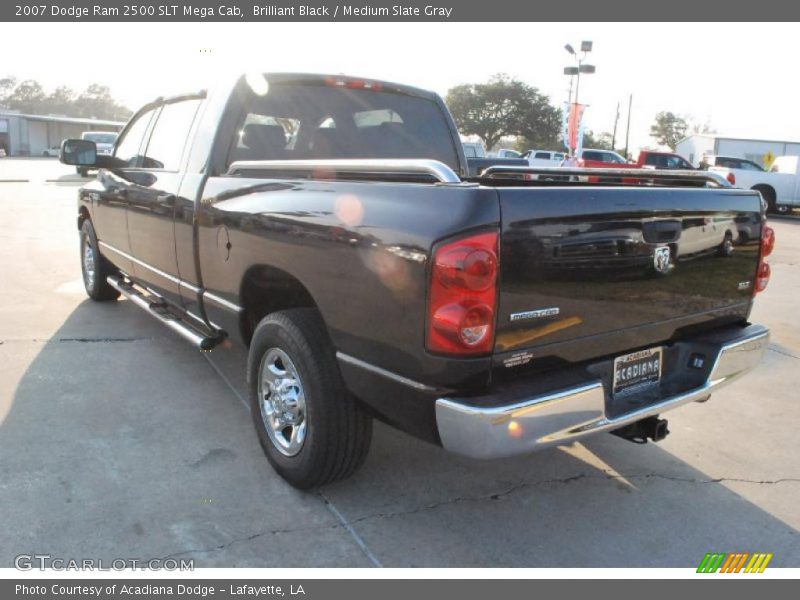 Brilliant Black / Medium Slate Gray 2007 Dodge Ram 2500 SLT Mega Cab