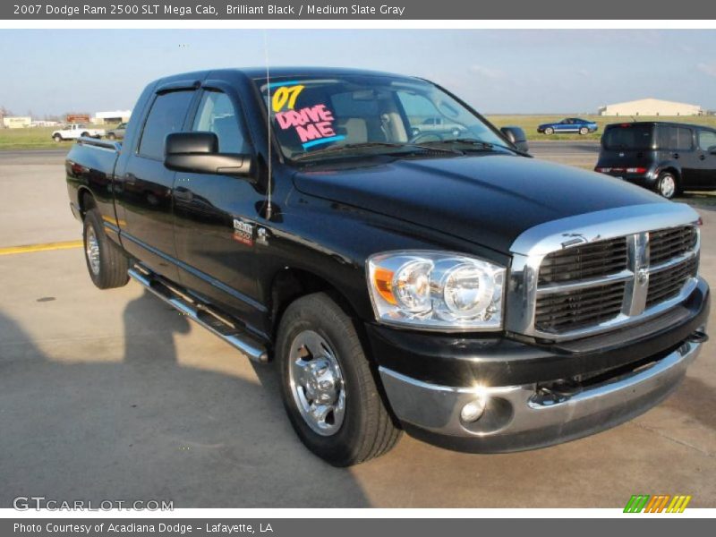 Brilliant Black / Medium Slate Gray 2007 Dodge Ram 2500 SLT Mega Cab