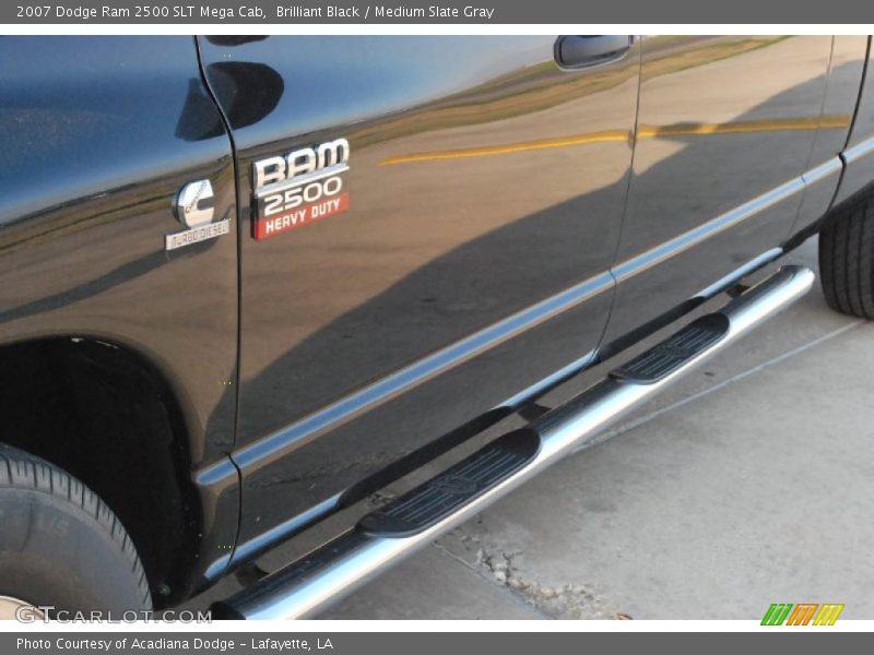 Brilliant Black / Medium Slate Gray 2007 Dodge Ram 2500 SLT Mega Cab