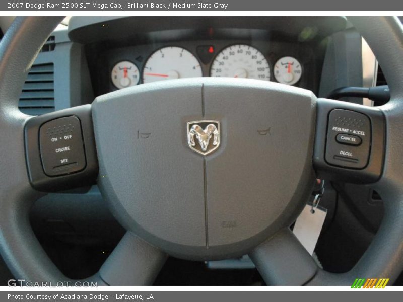 Brilliant Black / Medium Slate Gray 2007 Dodge Ram 2500 SLT Mega Cab