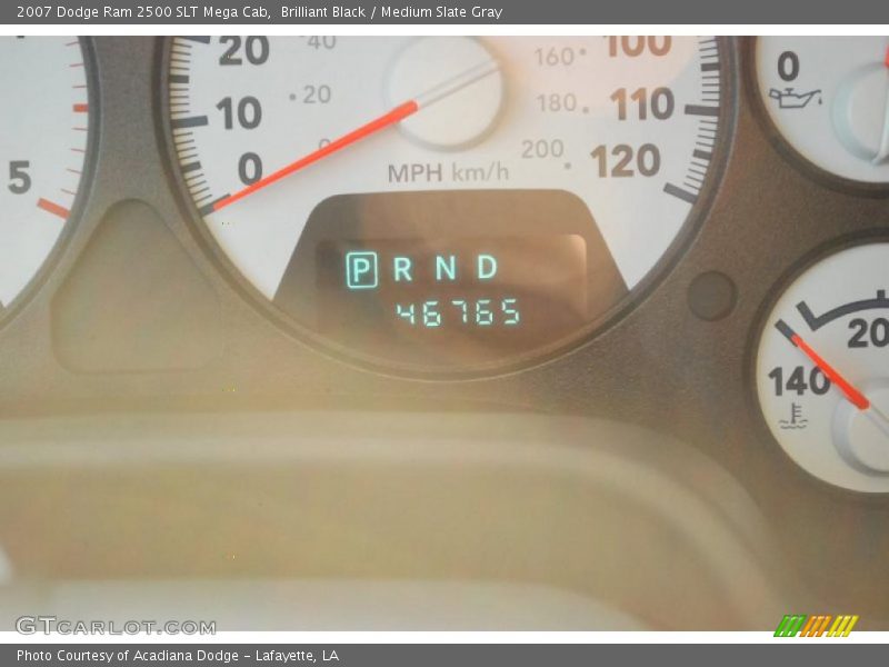 Brilliant Black / Medium Slate Gray 2007 Dodge Ram 2500 SLT Mega Cab