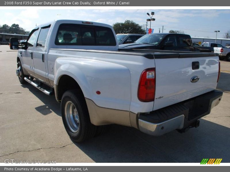Oxford White / Camel 2008 Ford F350 Super Duty Lariat Crew Cab Dually