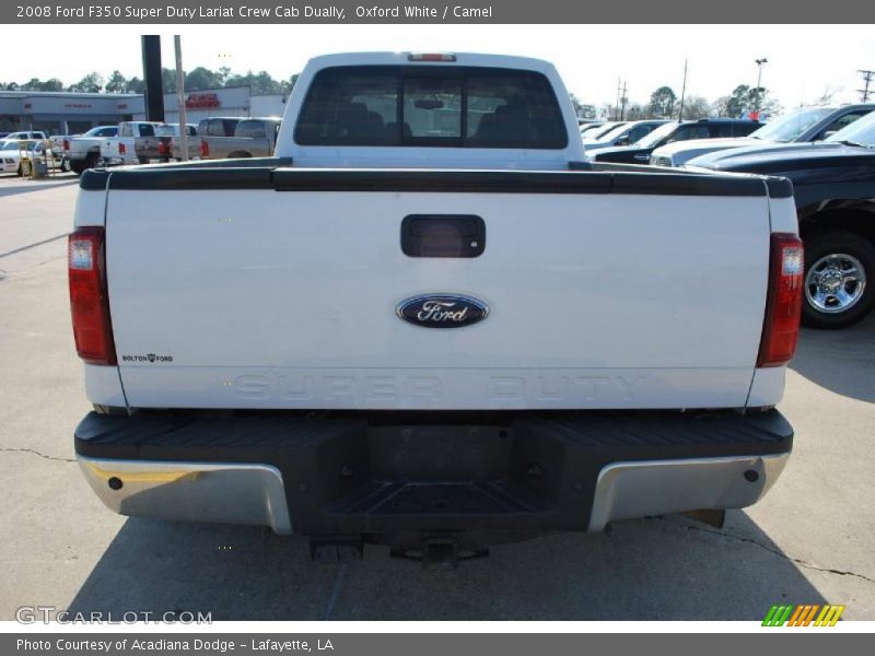 Oxford White / Camel 2008 Ford F350 Super Duty Lariat Crew Cab Dually