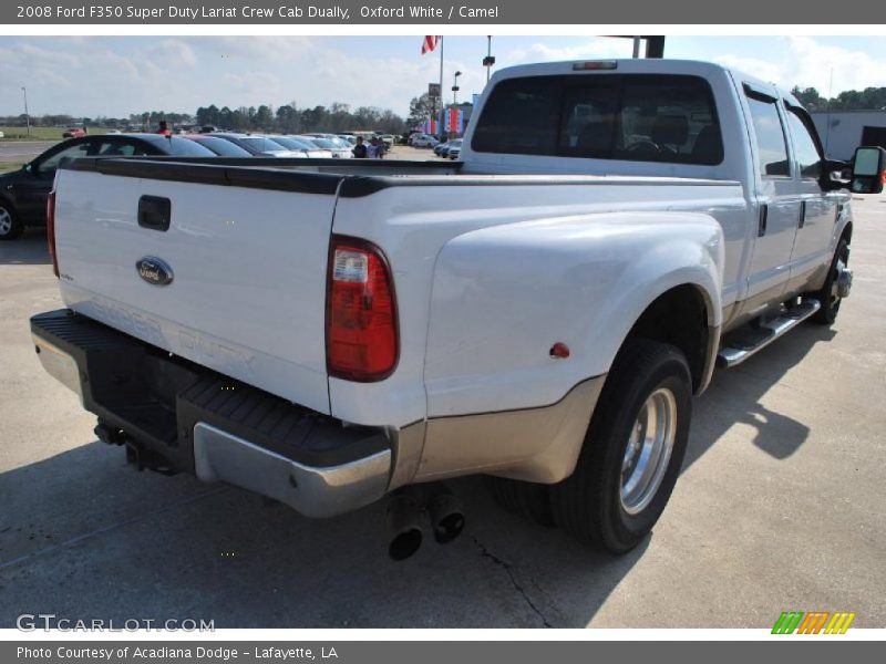 Oxford White / Camel 2008 Ford F350 Super Duty Lariat Crew Cab Dually
