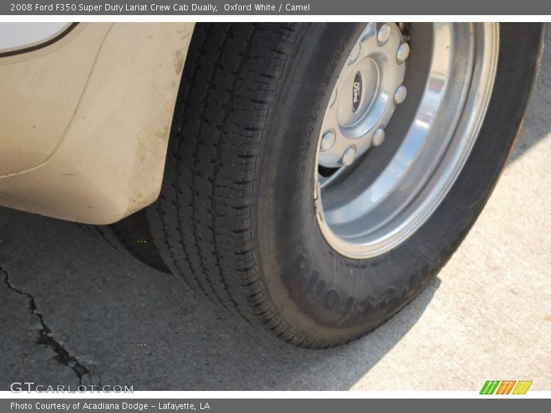 Oxford White / Camel 2008 Ford F350 Super Duty Lariat Crew Cab Dually