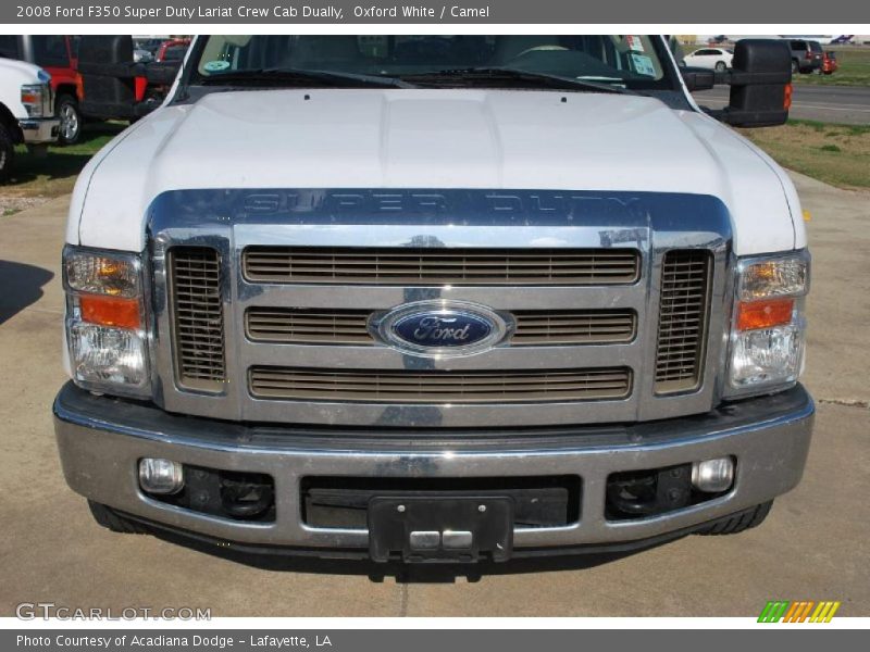 Oxford White / Camel 2008 Ford F350 Super Duty Lariat Crew Cab Dually