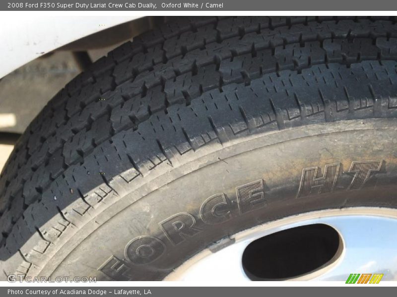Oxford White / Camel 2008 Ford F350 Super Duty Lariat Crew Cab Dually